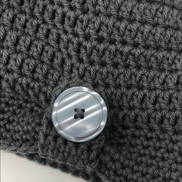 Gray slouchy beanie hat 20 - 22 inches stretchy New hand crochet by me - Picture 7 of 8